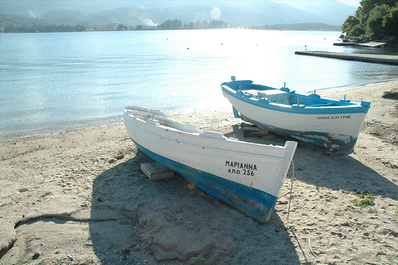 Boats in Poros island