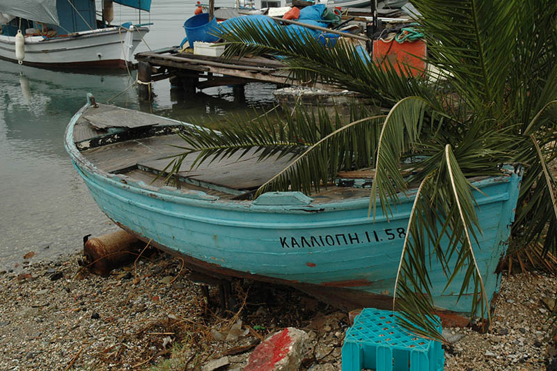 Boats in Poros island
