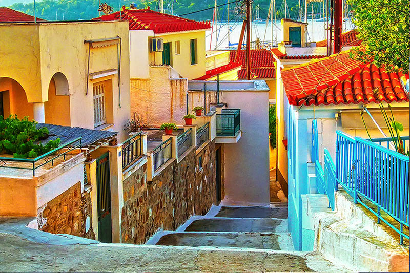 Alleys in Poros island